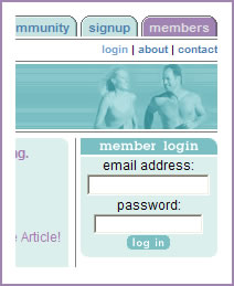 Members of the weight loss system must log into the system to keep their information private.